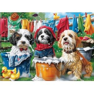 Colorful Puppy Puzzle 300 pieces